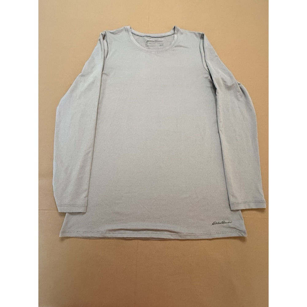 Men's Eddie Bauer Long Sleeve Dri Fit Gray‎ Shirt Size Medium